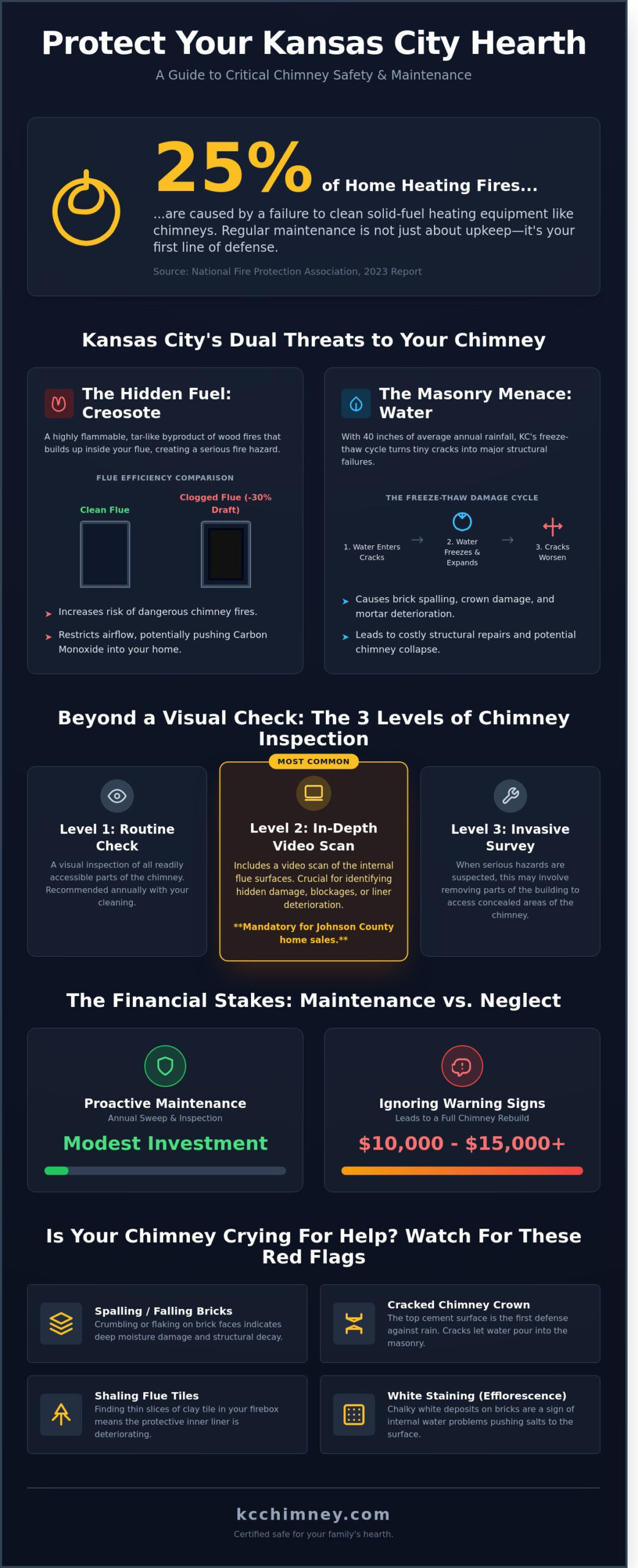 Chimney Cleaning and Repair in Overland Park & Mission Hills: A Complete Safety Guide - Infographic