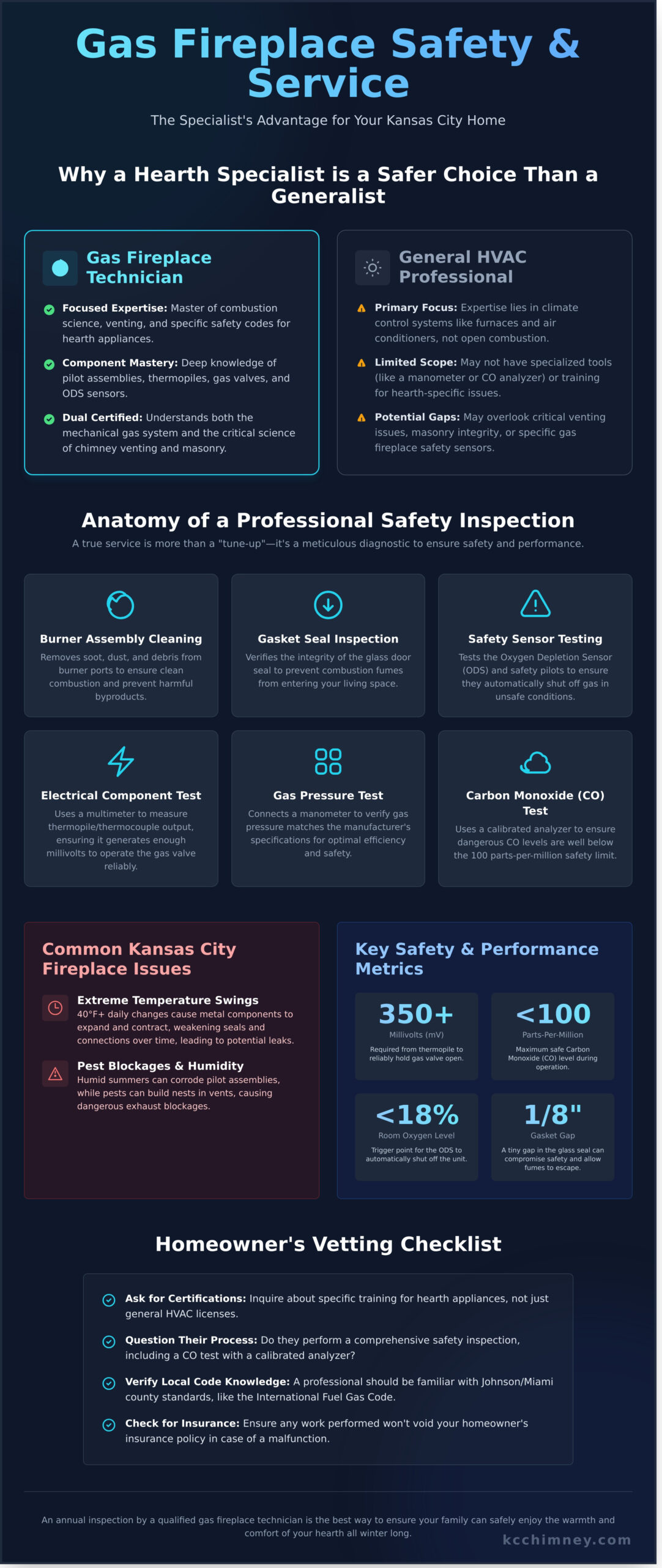 Expert Gas Fireplace Technician in Overland Park & Mission Hills: Safety & Repair Guide 2026 - Infographic