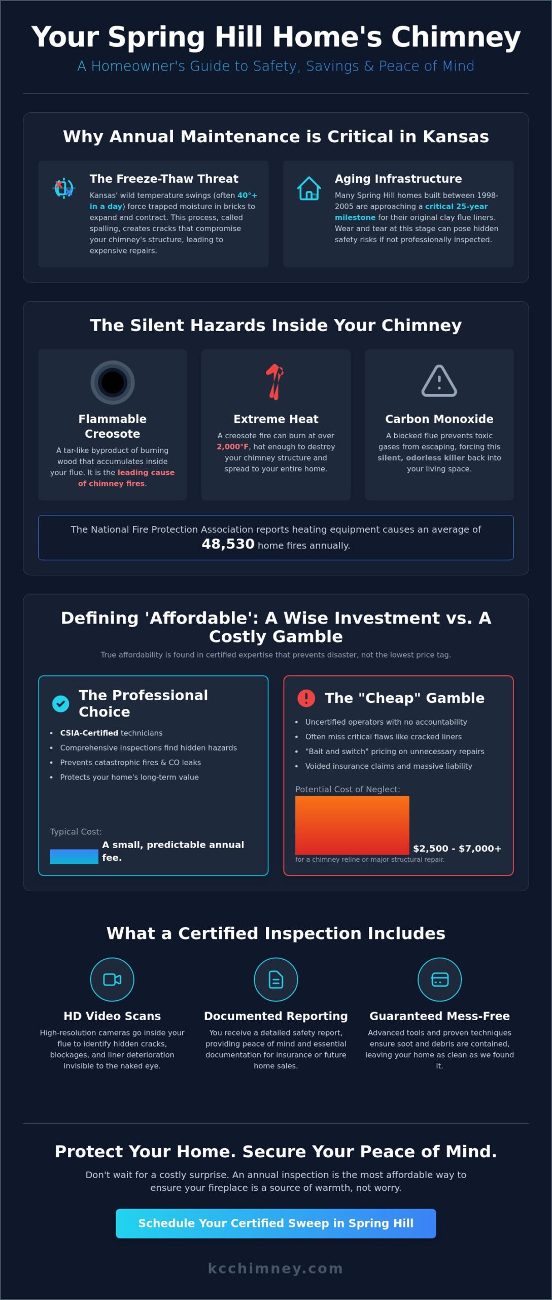 Affordable Chimney Sweep in Spring Hill: Safety & Savings for 2026