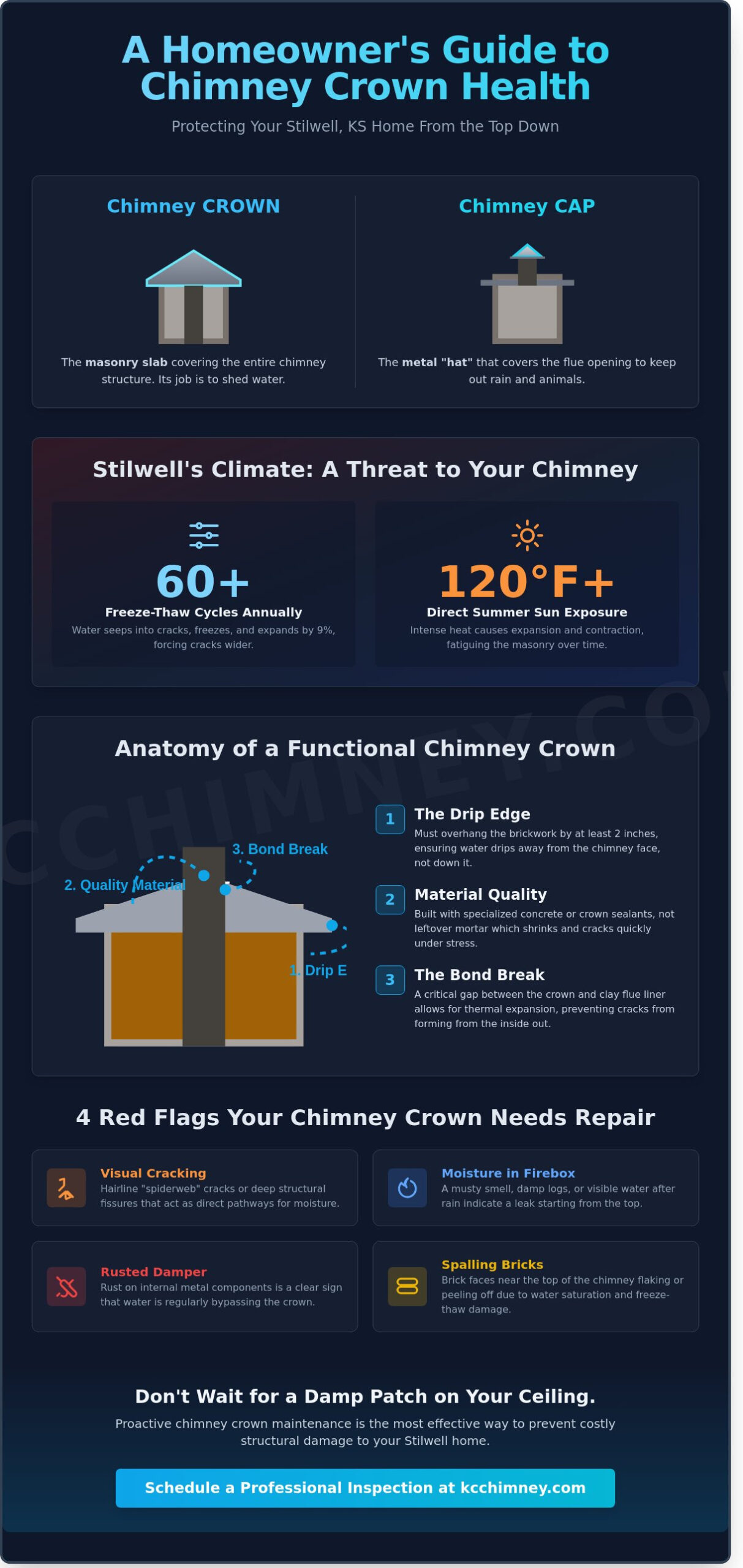 Professional Chimney Crown Repair in Stilwell, KS: Protecting Your Masonry
