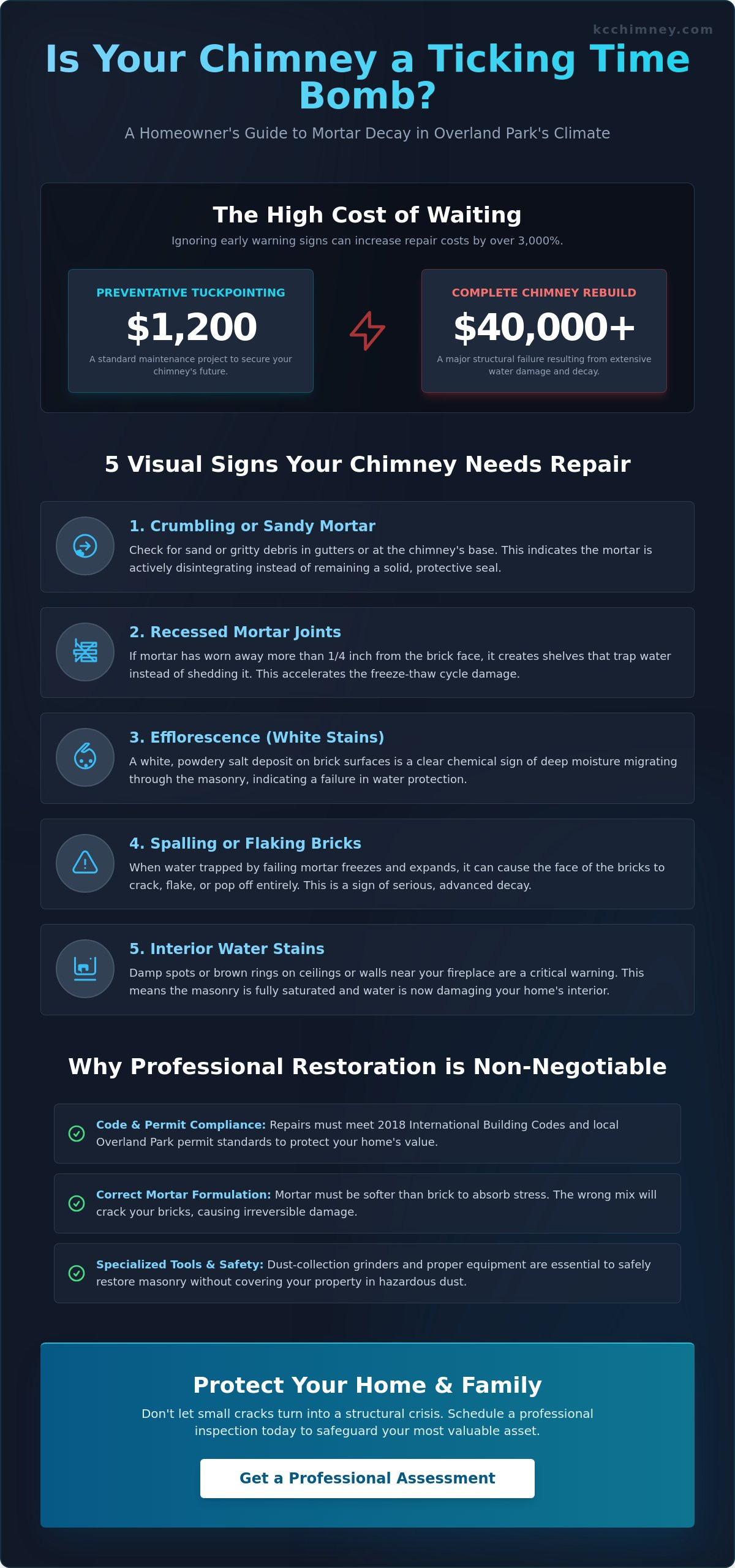 How to Tell if Your Chimney Needs Tuckpointing in Overland Park (2026 Guide)