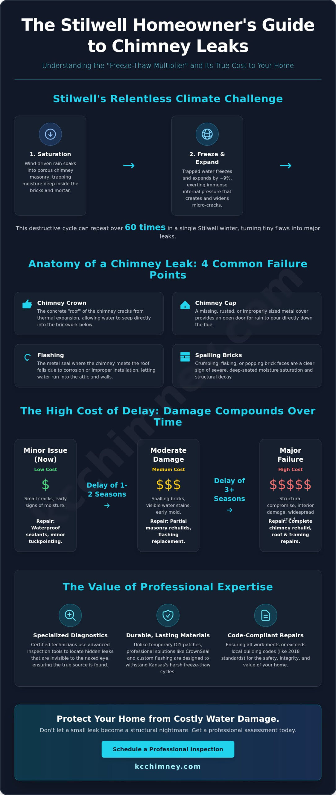 Chimney Leak Repair Cost in Stilwell, KS: 2026 Homeowner’s Guide