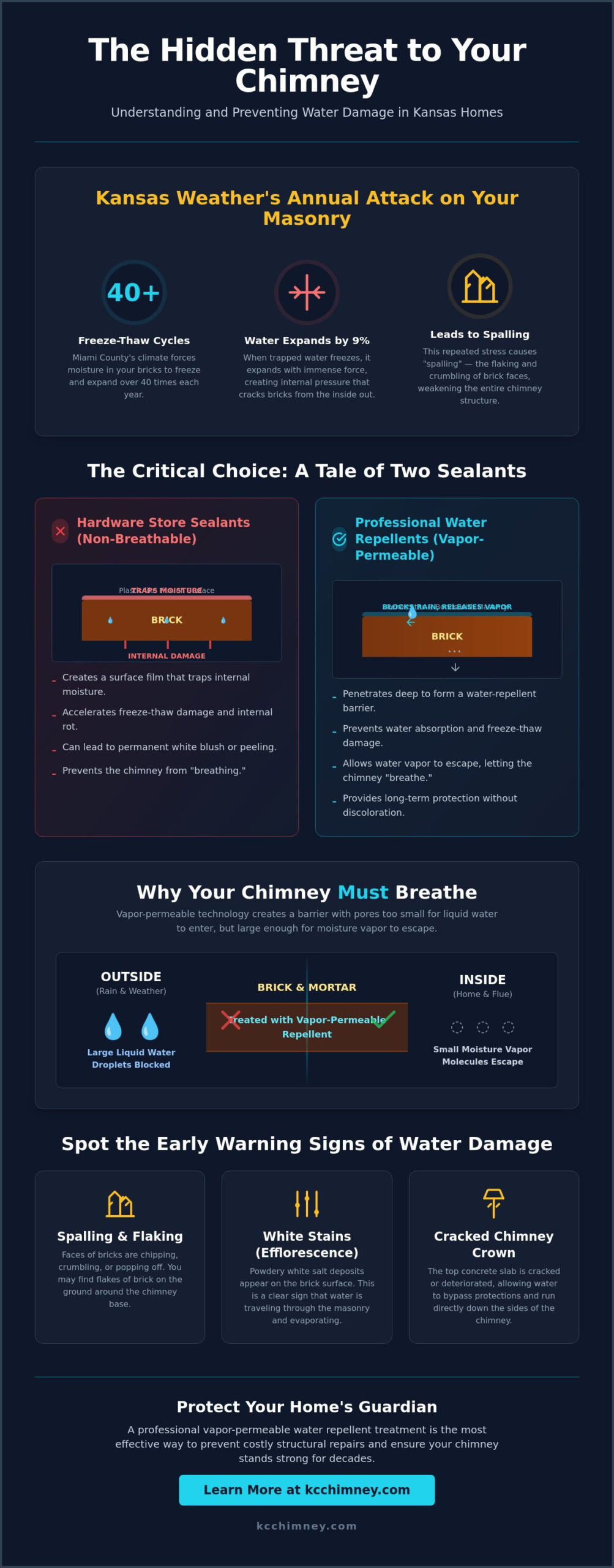 Chimney Water Sealant in Bucyrus: Protecting Your Masonry from Kansas Winters