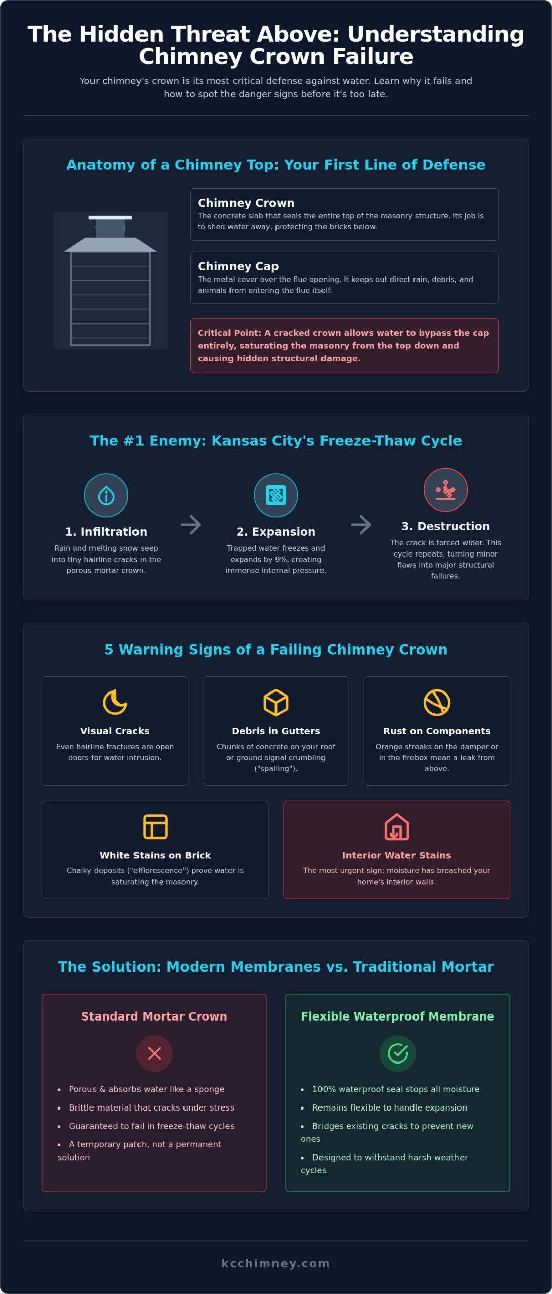 Chimney Crown Repair in Kansas City: Protecting Your Home from Water Damage