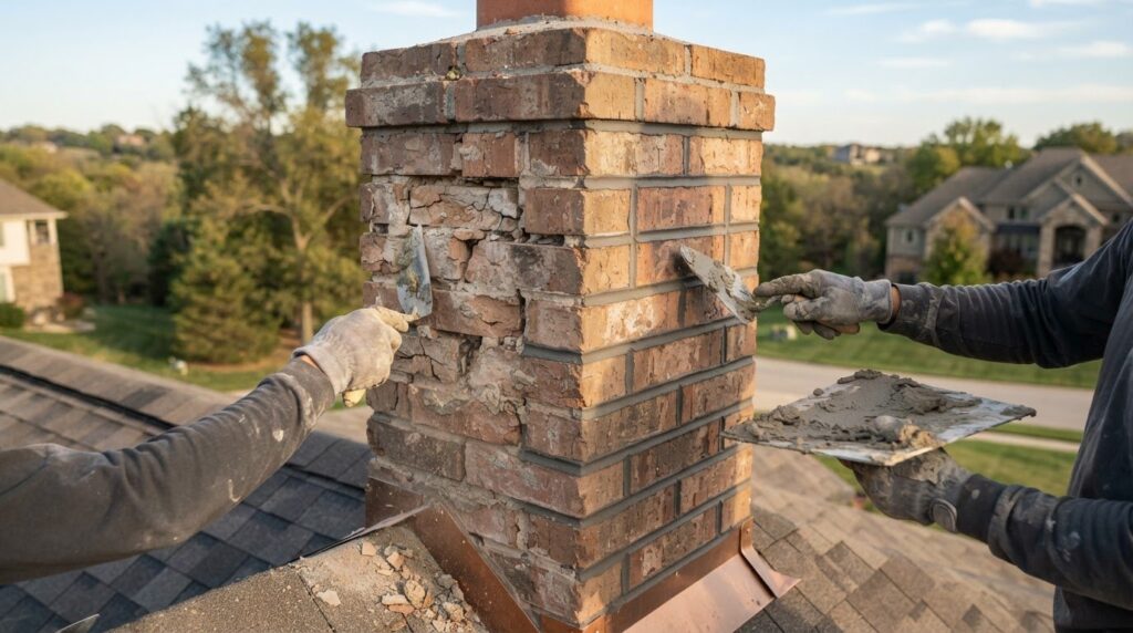 Tuckpointing vs. Repointing a Chimney in Bucyrus, KS: Which Repair Fits?