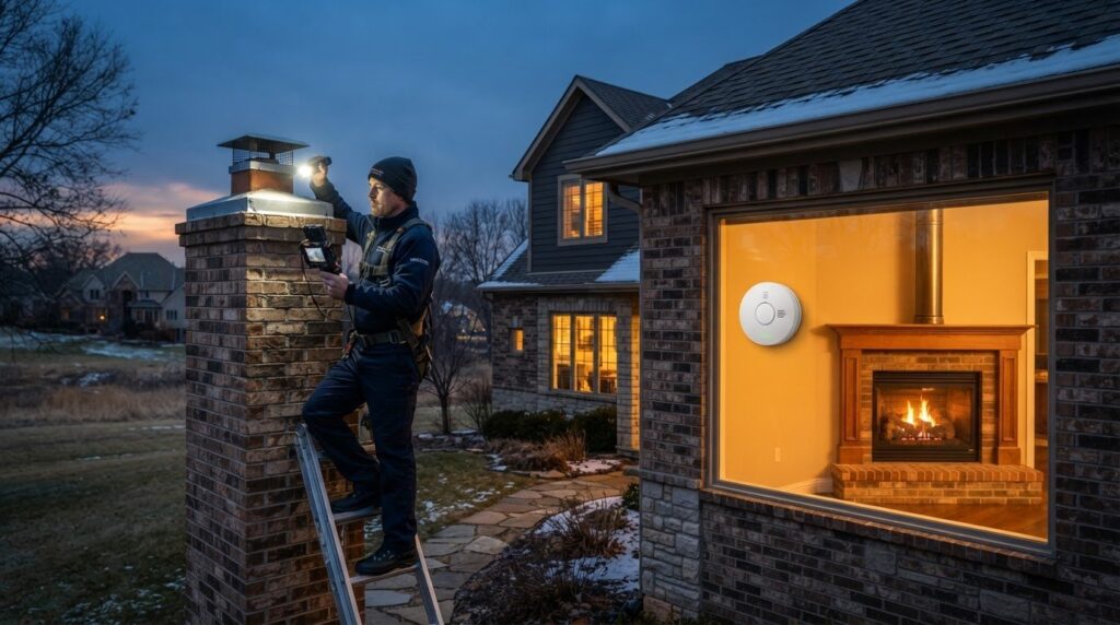 Chimney Maintenance to Help Prevent Carbon Monoxide in Bucyrus, Kansas