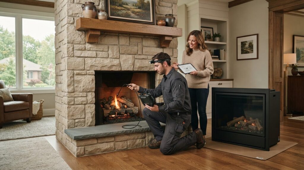 Cost to Convert a Wood Fireplace to Gas in Mission Hills