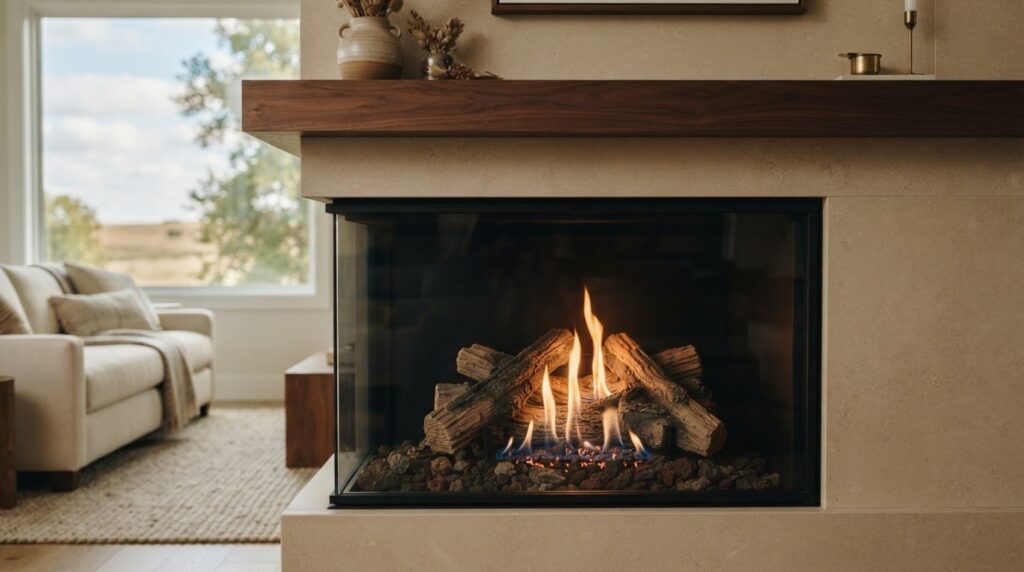 Gas fireplace flame is yellow, not blue in Spring Hill: causes and checks