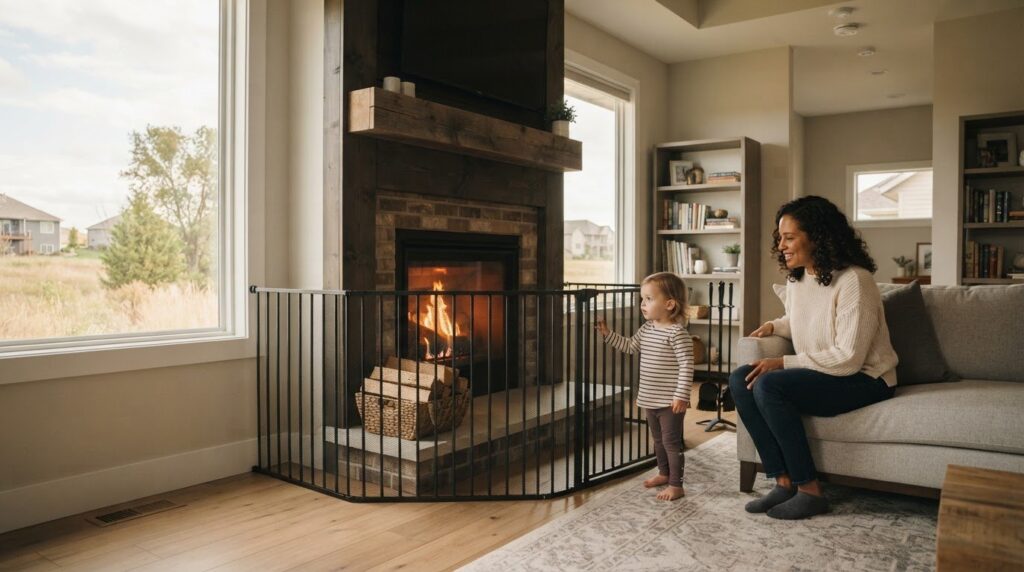 Is a Wood-Burning Fireplace Safe for Kids in Bucyrus, Kansas?